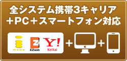 全システム携帯3キャリア+PC+スマートフォン対応　i-mode　EZweb　Yahoo Keitai